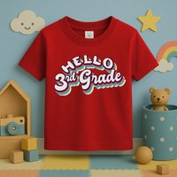 Hello 3rd Grade Colorful Toddler T-Shirt