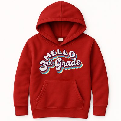Hello 3rd Grade Colorful Kids Hoodie