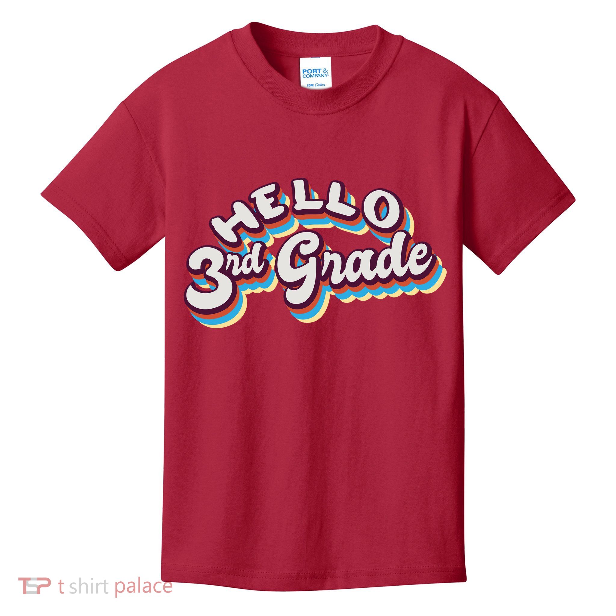 Hello 3rd Grade Colorful Kids T-Shirt