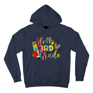 Hello 3rd Grade Back To School Third Grade Teacher Girls Hoodie