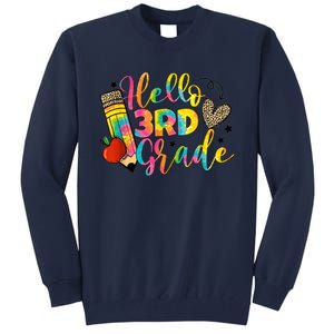 Hello 3rd Grade Back To School Third Grade Teacher Girls Tall Sweatshirt