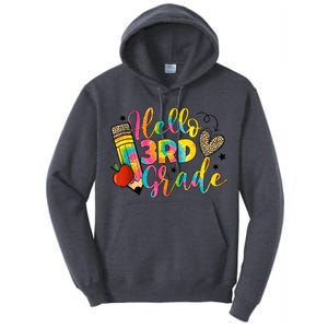 Hello 3rd Grade Back To School Third Grade Teacher Girls Tall Hoodie