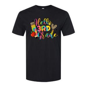 Hello 3rd Grade Back To School Third Grade Teacher Girls Softstyle CVC T-Shirt