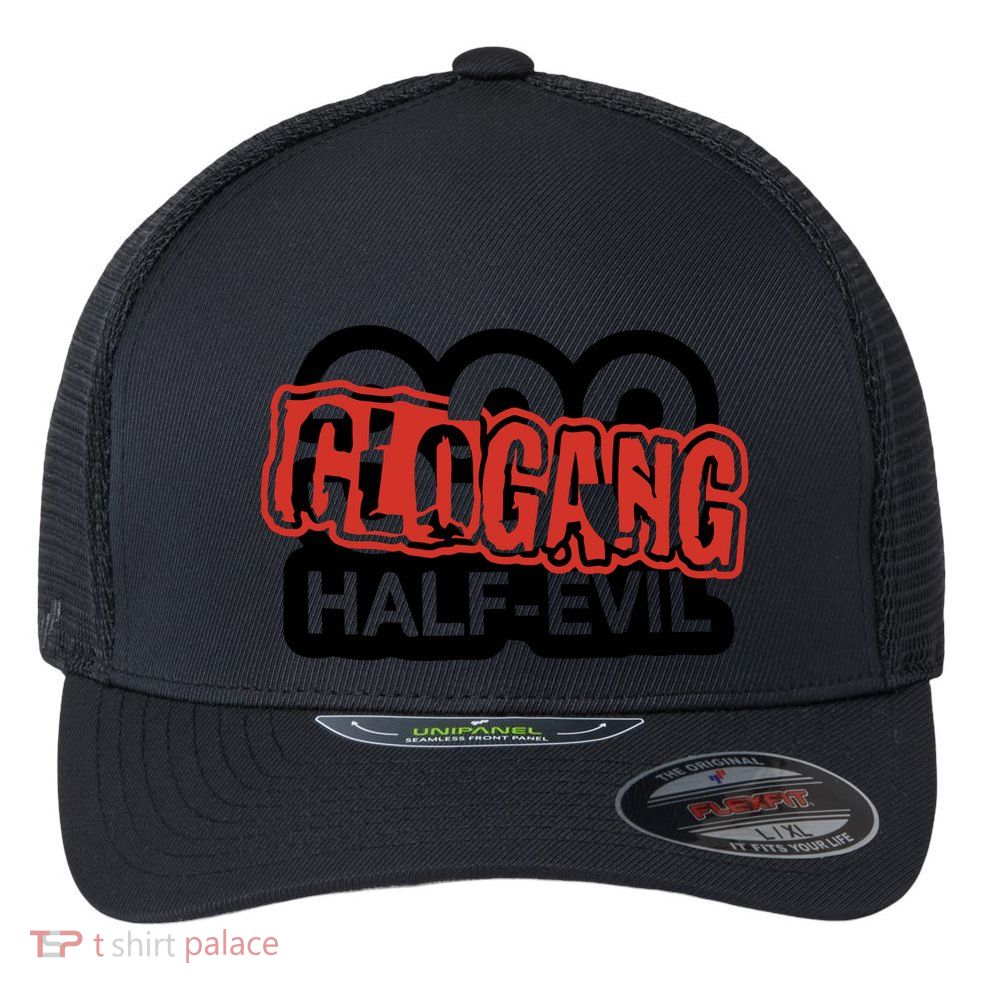 Halfevilco 333 Half Evil G.L.O G.A.N.G Flexfit Unipanel Trucker Cap