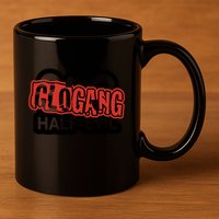 Halfevilco 333 Half Evil G.L.O G.A.N.G 11oz C Handle Ceramic Mug