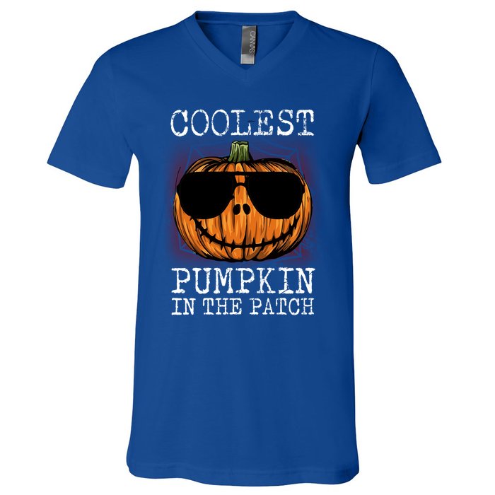 Holiday 365 Halloween Coolest Pumpkin In The Patch Gift V-Neck T-Shirt