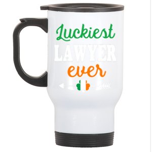 Holiday 365 St Patrick's Day Luckiest Lawyer Ever Meaningful Gift Stainless Steel Travel Mug