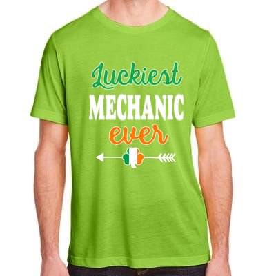 Holiday 365 St Patrick's Day Luckiest Mechanic Ever Gift Adult ChromaSoft Performance T-Shirt