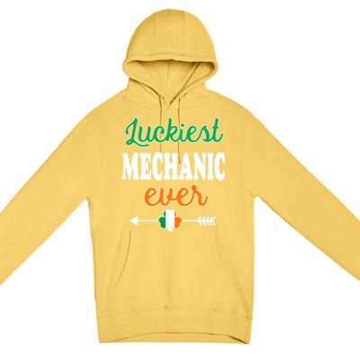 Holiday 365 St Patrick's Day Luckiest Mechanic Ever Gift Premium Pullover Hoodie