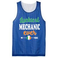 Holiday 365 St Patrick's Day Luckiest Mechanic Ever Gift Mesh Reversible Basketball Jersey Tank