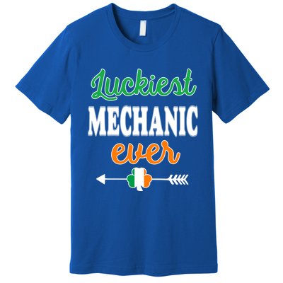 Holiday 365 St Patrick's Day Luckiest Mechanic Ever Gift Premium T-Shirt