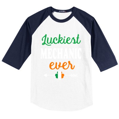 Holiday 365 St Patrick's Day Luckiest Mechanic Ever Gift Baseball Sleeve Shirt