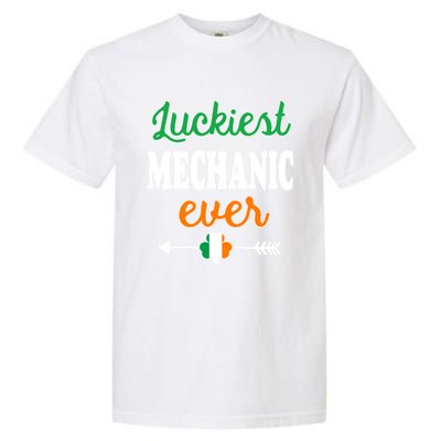 Holiday 365 St Patrick's Day Luckiest Mechanic Ever Gift Garment-Dyed Heavyweight T-Shirt