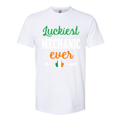 Holiday 365 St Patrick's Day Luckiest Mechanic Ever Gift Softstyle CVC T-Shirt