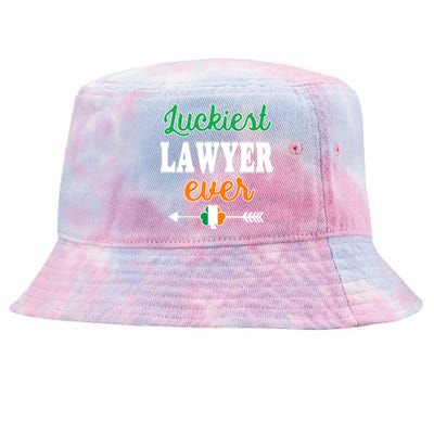 Holiday 365 St Patrick's Day Luckiest Lawyer Ever Gift Tie-Dyed Bucket Hat