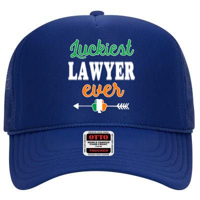 Holiday 365 St Patrick's Day Luckiest Lawyer Ever Gift High Crown Mesh Back Trucker Hat