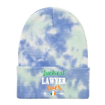 Holiday 365 St Patrick's Day Luckiest Lawyer Ever Gift Tie Dye 12in Knit Beanie