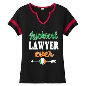 Holiday 365 St Patrick's Day Luckiest Lawyer Ever Gift Ladies Halftime Notch Neck Tee