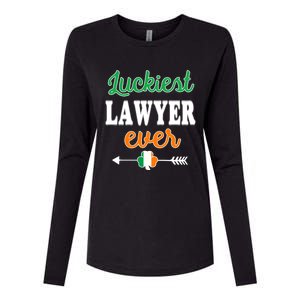 Holiday 365 St Patrick's Day Luckiest Lawyer Ever Gift Womens Cotton Relaxed Long Sleeve T-Shirt