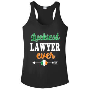 Holiday 365 St Patrick's Day Luckiest Lawyer Ever Gift Ladies PosiCharge Competitor Racerback Tank