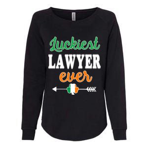 Holiday 365 St Patrick's Day Luckiest Lawyer Ever Gift Womens California Wash Sweatshirt