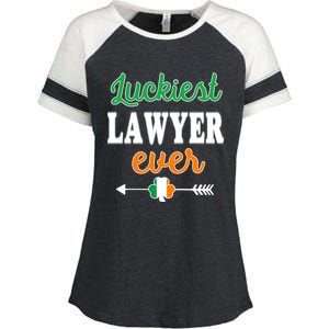 Holiday 365 St Patrick's Day Luckiest Lawyer Ever Gift Enza Ladies Jersey Colorblock Tee