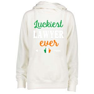 Holiday 365 St Patrick's Day Luckiest Lawyer Ever Gift Womens Funnel Neck Pullover Hood