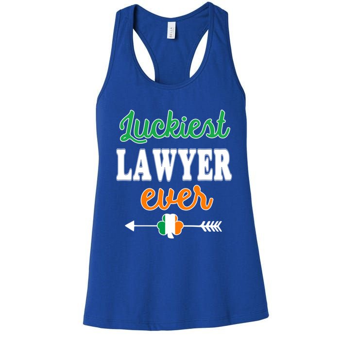 Holiday 365 St Patrick's Day Luckiest Lawyer Ever Gift Women's Racerback Tank