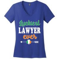 Holiday 365 St Patrick's Day Luckiest Lawyer Ever Gift Women's V-Neck T-Shirt