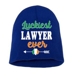 Holiday 365 St Patrick's Day Luckiest Lawyer Ever Gift Short Acrylic Beanie