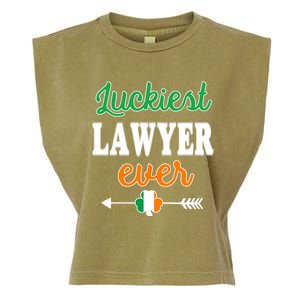 Holiday 365 St Patrick's Day Luckiest Lawyer Ever Gift Garment-Dyed Women's Muscle Tee