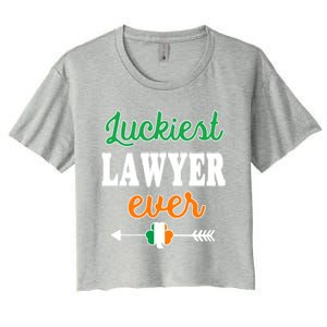 Holiday 365 St Patrick's Day Luckiest Lawyer Ever Gift Women's Crop Top Tee