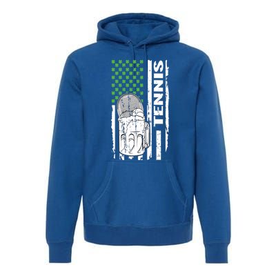 Holiday 365 St Patrick's Day Tennis Sport Irish Flag Gift Premium Hoodie