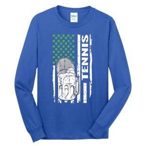 Holiday 365 St Patrick's Day Tennis Sport Irish Flag Gift Tall Long Sleeve T-Shirt