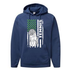 Holiday 365 St Patrick's Day Tennis Sport Irish Flag Gift Performance Fleece Hoodie