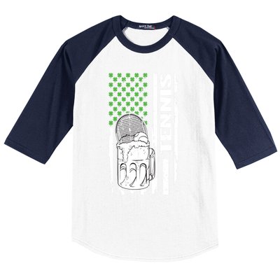 Holiday 365 St Patrick's Day Tennis Sport Irish Flag Gift Baseball Sleeve Shirt