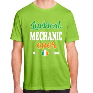 Holiday 365 St Patrick's Day Luckiest Mechanic Ever Gift Adult ChromaSoft Performance T-Shirt