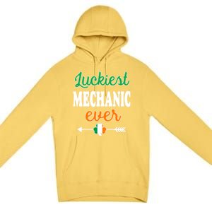 Holiday 365 St Patrick's Day Luckiest Mechanic Ever Gift Premium Pullover Hoodie