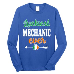 Holiday 365 St Patrick's Day Luckiest Mechanic Ever Gift Long Sleeve Shirt