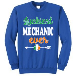 Holiday 365 St Patrick's Day Luckiest Mechanic Ever Gift Tall Sweatshirt