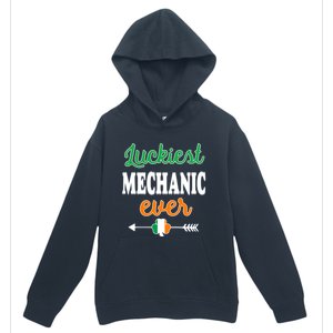 Holiday 365 St Patrick's Day Luckiest Mechanic Ever Gift Urban Pullover Hoodie