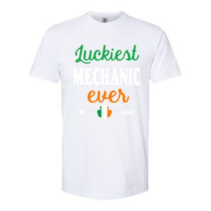 Holiday 365 St Patrick's Day Luckiest Mechanic Ever Gift Softstyle CVC T-Shirt