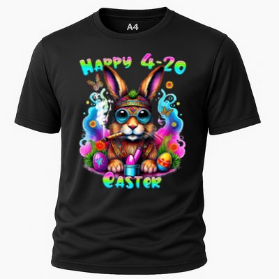 Happy 4 20 Easter Funny Weed Smoker Bunny Easter Day  Performance Shirt