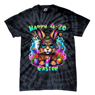 Happy 4 20 Easter Funny Weed Smoker Bunny Easter Day  Tie-Dye T-Shirt