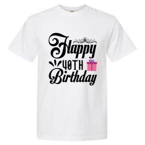 Happy 40th Birthday Celebration Graphic Garment-Dyed Heavyweight T-Shirt