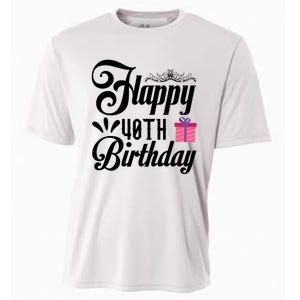 Happy 40th Birthday Celebration Graphic Cooling Performance Crew T-Shirt