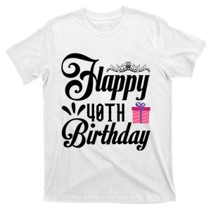 Happy 40th Birthday Celebration Graphic T-Shirt