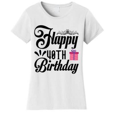 Happy 40th Birthday Celebration Graphic Women's T-Shirt