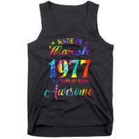 Happy 46th Birthday Decoration Made In March 1977 Tank Top