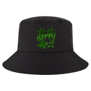 Happy 420 Day Cannabis Weed Marijuana Leaf Lovers Cool Comfort Performance Bucket Hat